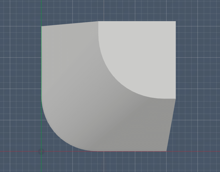 Fusion 360でフィレットの違いを比較した図