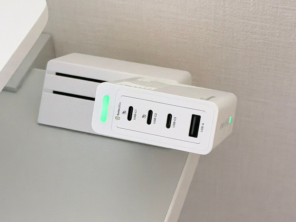 PHYSCE C1100USのBatteryEcoモード中の緑色の表示